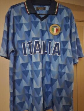 Primark Light Blue Geometric Italia Futball Shirt